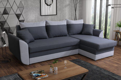 CORNER SOFA BED TRINITY 234CM 2x STORAGE SPACE / FOAM