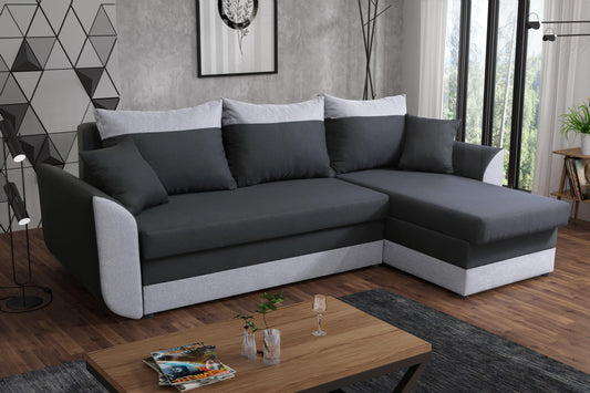 CORNER SOFA BED TRINITY 234CM 2x STORAGE SPACE / FOAM