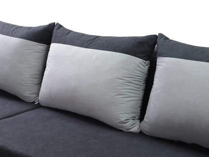 CORNER SOFA BED ALEXA BLACK / RED 238cm universal RIGHT/LEFT CORNER / FOAM