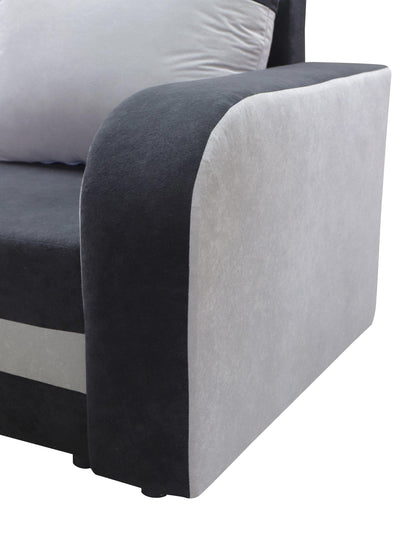 CORNER SOFA BED ALEXA BLACK / RED 238cm universal RIGHT/LEFT CORNER / FOAM