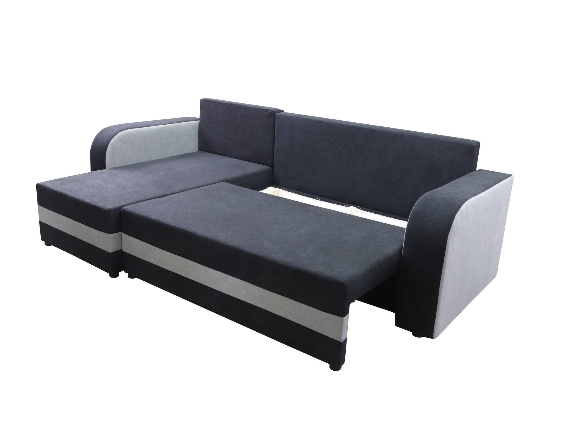 CORNER SOFA BED ALEXA BLACK / RED 238cm universal RIGHT/LEFT CORNER / FOAM
