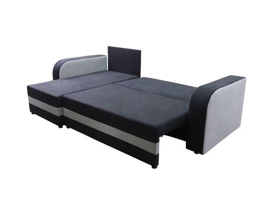 CORNER SOFA BED ALEXA RED/BLACK 238cm universal RIGHT/LEFT CORNER / FOAM