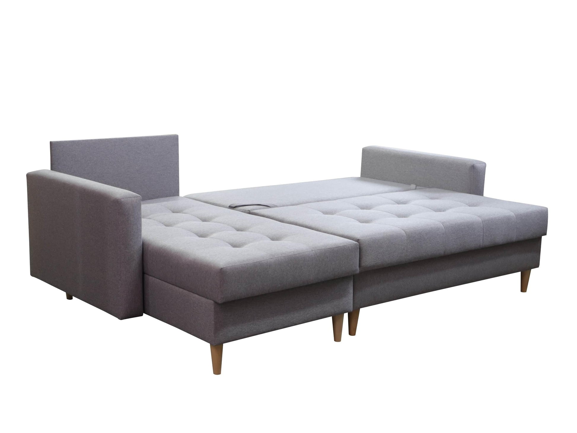 CORNER SOFA BED BRIAN 222CM + STORAGE PUFF / OTTOMAN MALMO 95 UNIVERSAL RIGHT/LEFT CORNER  / BONELL SPINGS + FOAM