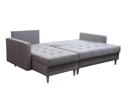 CORNER SOFA BED BRIAN 222CM + STORAGE PUFF / OTTOMAN MALMO 95 UNIVERSAL RIGHT/LEFT CORNER  / BONELL SPINGS + FOAM