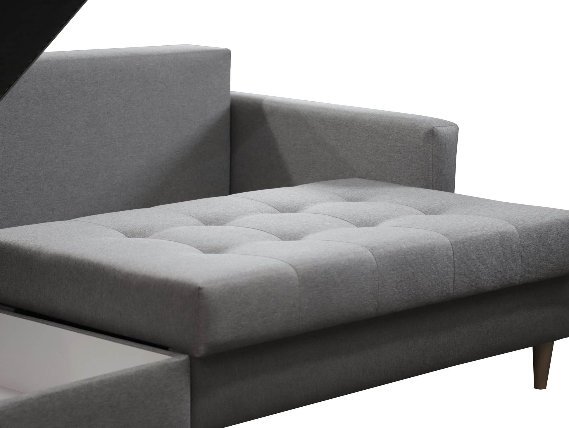 CORNER SOFA BED BRIAN 222CM + STORAGE PUFF / OTTOMAN MALMO 90 UNIVERSAL RIGHT/LEFT CORNER
