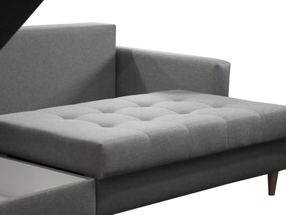 CORNER SOFA BED BRIAN 222CM + STORAGE PUFF / OTTOMAN MALMO 90 UNIVERSAL RIGHT/LEFT CORNER