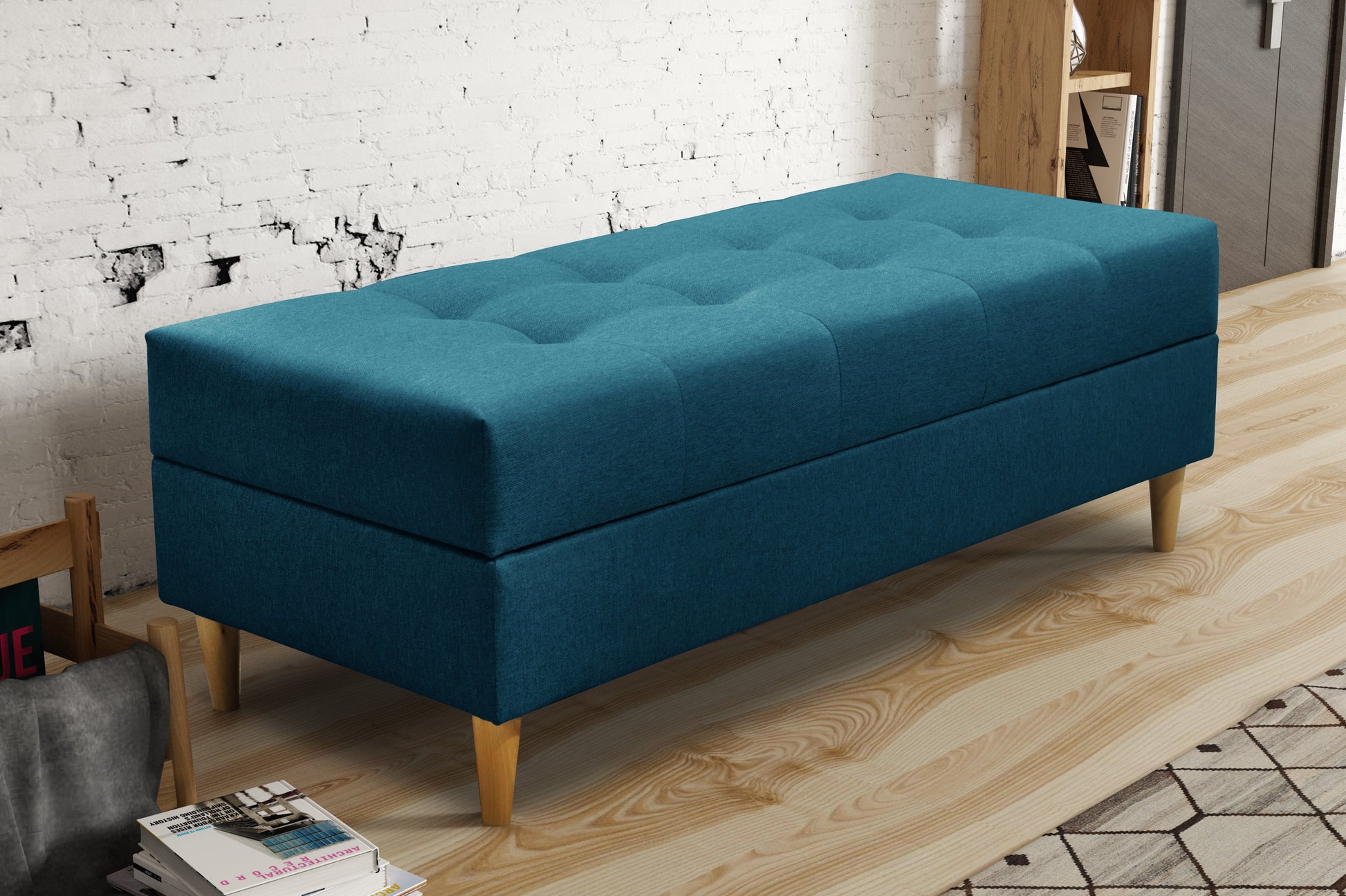 OTTOMAN STORAGE BOX 129X55CM MATCHING WITH SOFA BRIAN AND PALMO CHOICE OF COLORS