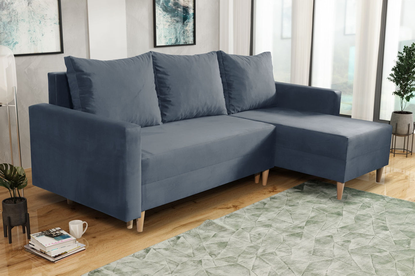 NEW! CORNER SOFA BED SNUGGY 222CM MANILA 20 UNIVERSAL CORNER RIGHT/LEFT / FOAM