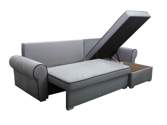 UNIVERSAL CORNER SOFA BED LORD 244cm 2X STORAGE SPACE CHOICE OF COLORS  / FOAM