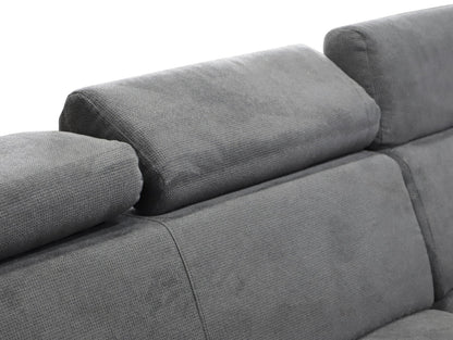 UNIVERSAL CORNER SOFA BED ASTEE 235CM EASY CLEAN FABRIC ADJUSTABLE HEADREST CHOICE OF COLORS / SPRINGS + FOAM