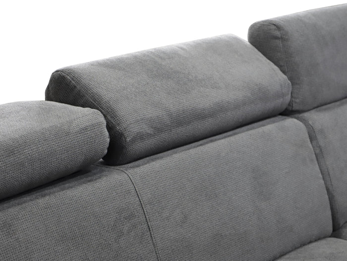 UNIVERSAL CORNER SOFA BED ASTEE 235CM ASTI8 EASY CLEAN FABRIC ADJUSTABLE HEADREST / SPRINGS + FOAM