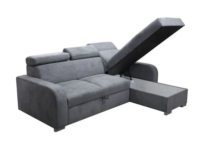 UNIVERSAL CORNER SOFA BED ASTEE 235CM ASTI29 EASY CLEAN FABRIC ADJUSTABLE HEADREST / SPRINGS + FOAM