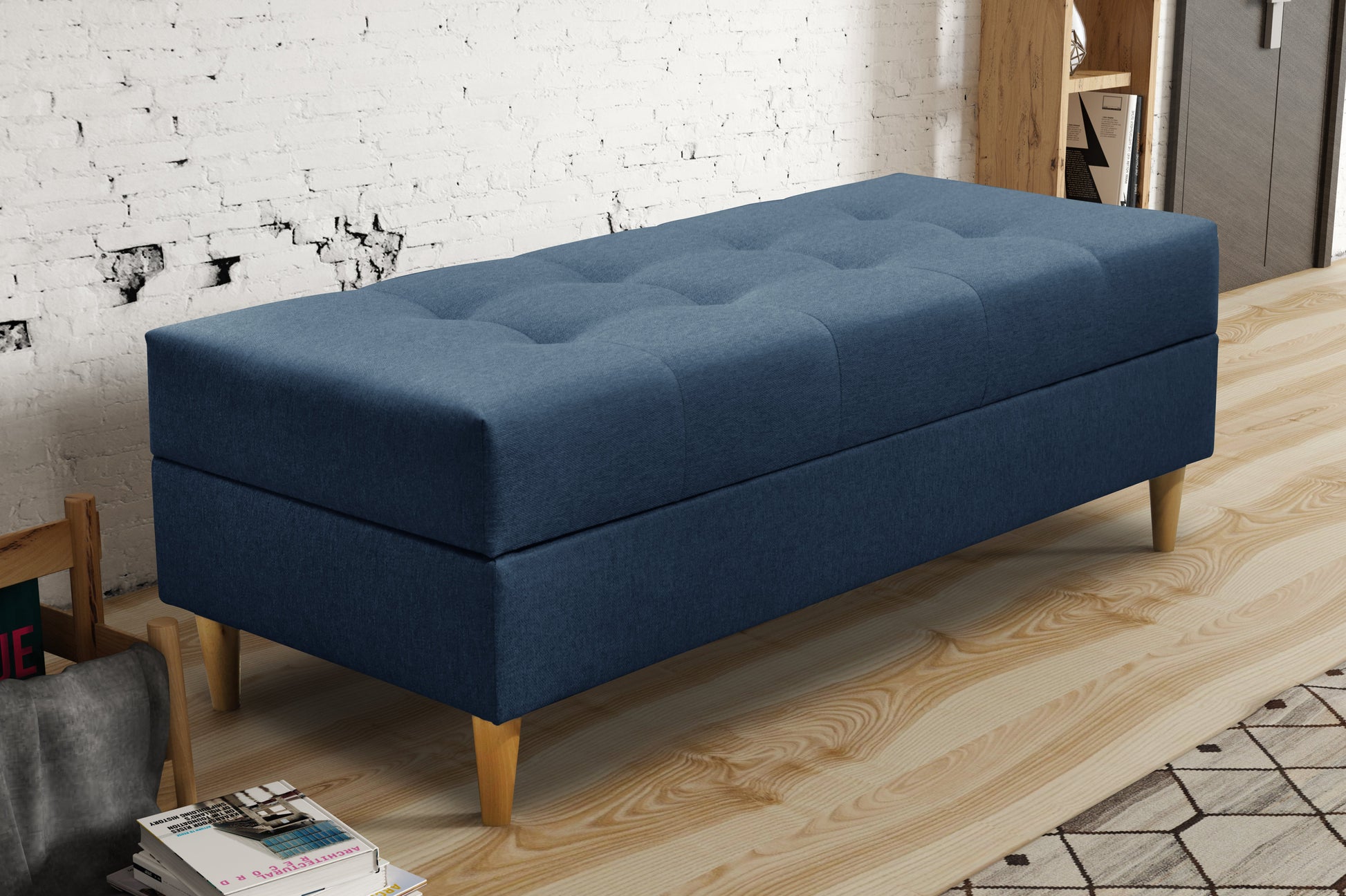 OTTOMAN STORAGE BOX 129X55CM MATCHING WITH SOFA BRIAN AND PALMO CHOICE OF COLORS