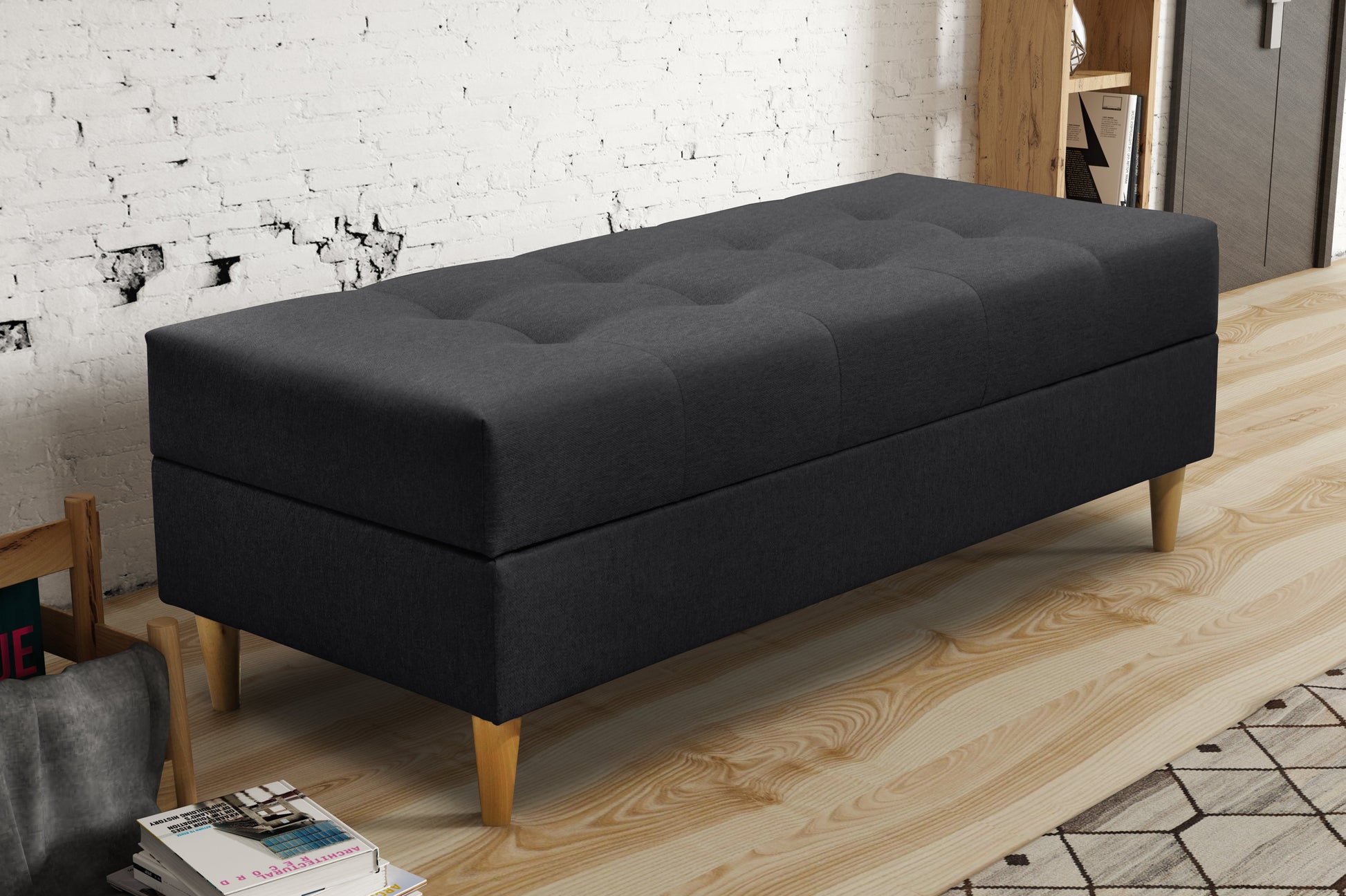 OTTOMAN STORAGE BOX 129X55CM MATCHING WITH SOFA BRIAN AND PALMO CHOICE OF COLORS