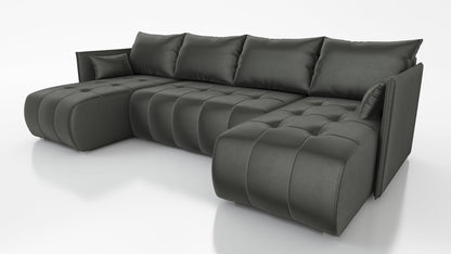 CORNER SOFA BED NESS U SHAPE *CHOICE OF COLORS* / SPRINGS + FOAM