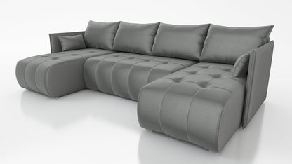 CORNER SOFA BED NESS U SHAPE *CHOICE OF COLORS* / SPRINGS + FOAM