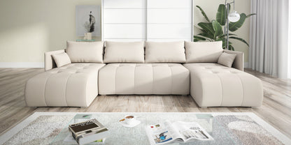 CORNER SOFA BED NESS U SHAPE *CHOICE OF COLORS* / SPRINGS + FOAM