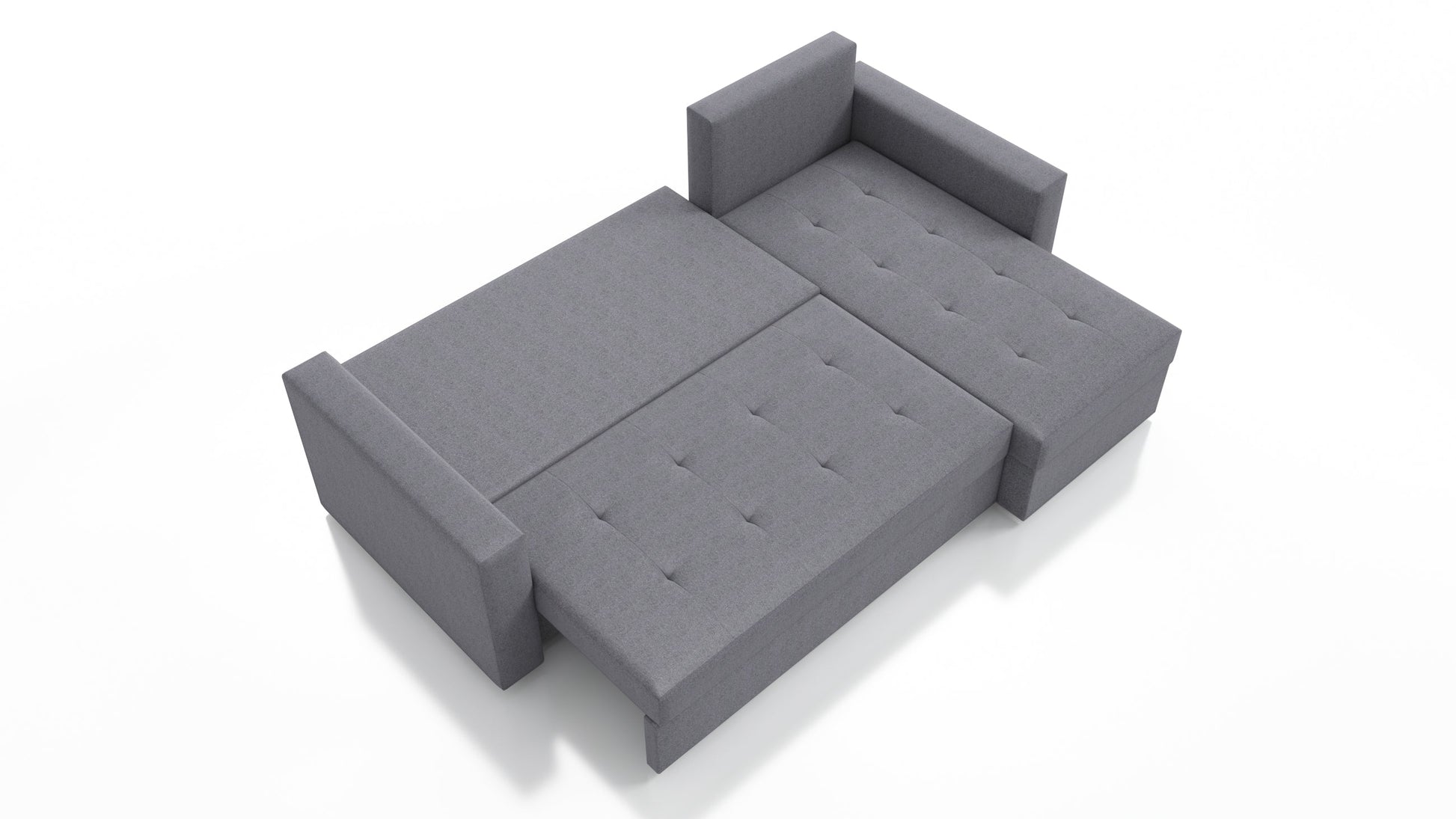 UNIVERSAL CORNER SOFA BED LOTUS 229CM GREEN KRONOS 19 2X STORAGE SPACE / FOAM 2X STORAGE