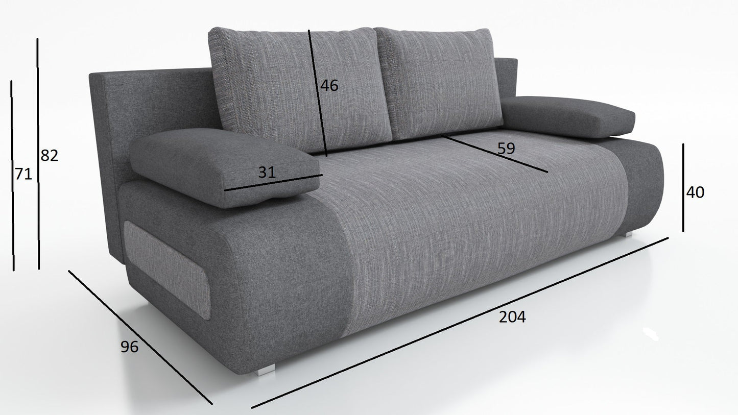 NEW!! SOFA BED MIA 204CM POSO 55 PAROS 05