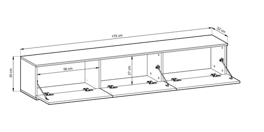 Floating TV Stand ORO 175 white