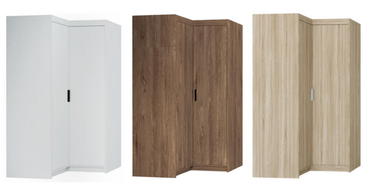 CORNER WARDROBE SELENA 2D NAR 100CM *AVAILABLE IN 3 COLORS*