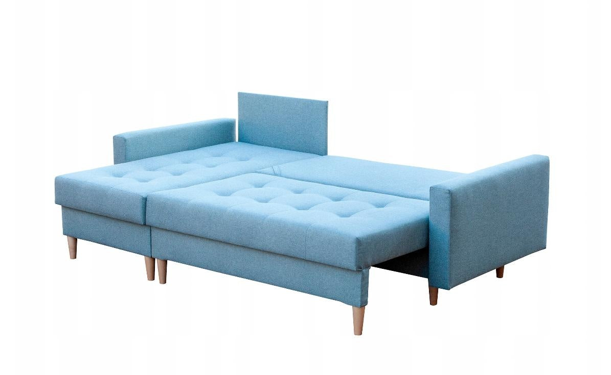 CORNER SOFA BED BRIAN 222x140CM 2X STORAGE SPACE  Universal  CORNER RIGHT/LEFT  / BONELL SPINGS + FOAM