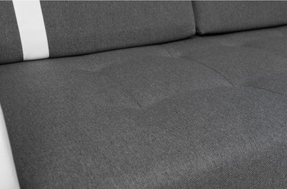 CORNER SOFA BED DINA 236CM 2X STORAGE SPACE GREY/WHITE INARI 96/1115 UNIVERSAL CORNER RIGHT/LEFT CORNER / BONELL SPRINGS + FOAM