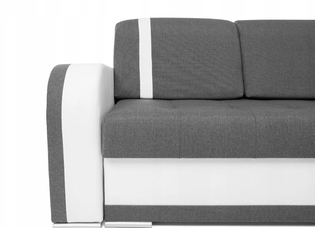 CORNER SOFA BED DINA 236CM 2X STORAGE SPACE GREY/BLACK INARI 91/1114 UNIVERSAL CORNER RIGHT/LEFT CORNER / BONELL SPRINGS + FOAM