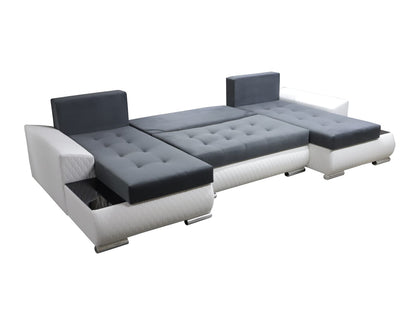 CORNER SOFA BED LONDON U SHAPE 2316/1115/60 322CM 3X STORAGE SPACE STAIN RESISTANT EASY CLEAN FABRIC / BONELL SPRINGS + FOAM
