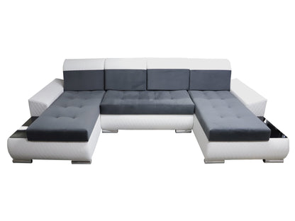 CORNER SOFA BED LONDON U SHAPE 2309/20/60 322CM 3X STORAGE SPACE STAIN RESISTANT EASY CLEAN FABRIC / BONELL SPRINGS + FOAM