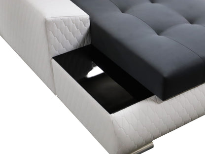 CORNER SOFA BED LONDON U SHAPE 2304/1116/60 322CM 3X STORAGE SPACE STAIN RESISTANT EASY CLEAN FABRIC / BONELL SPRINGS + FOAM