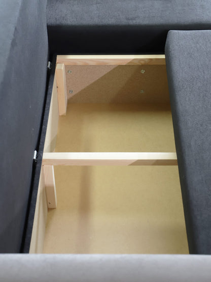 CORNER SOFA BED KEN BROWN/BIEGE 5+41 222cm universal RIGHT/LEFT CORNER / FOAM