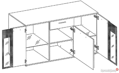 TV WALL UNIT SALSA SET WITH SIDEBOARD DAB LEFKAS