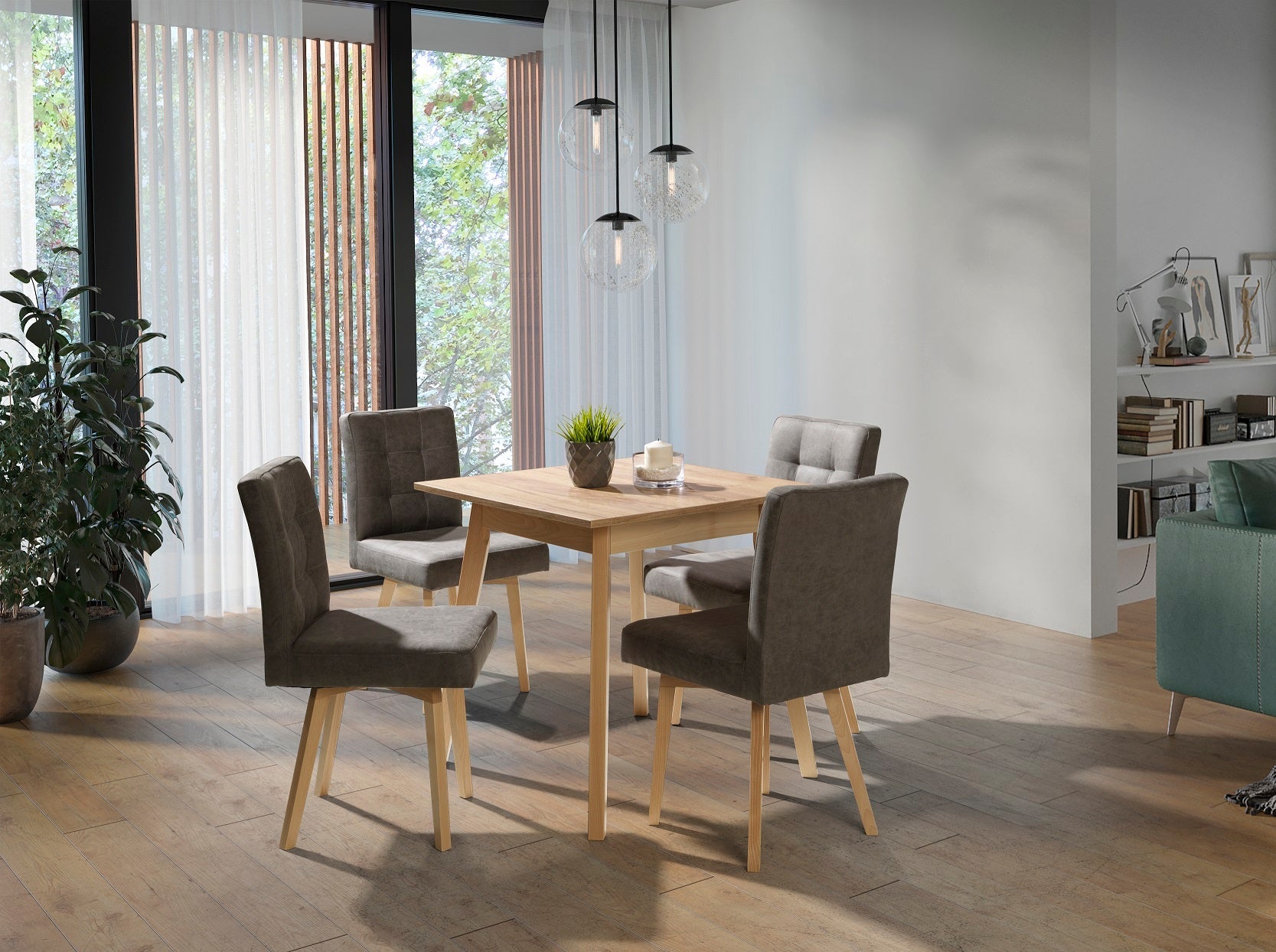 OSLO DINING SET WITH 4 CHAIRS