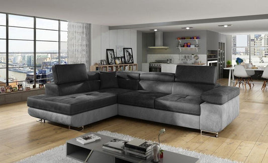 CORNER SOFA BED ASH II 273CM MONOLITH 97 / MONOLITH 84 / SPRINGS + FOAM