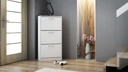 PAULA SHOE CABINET - WHITE 116CM X 60CM