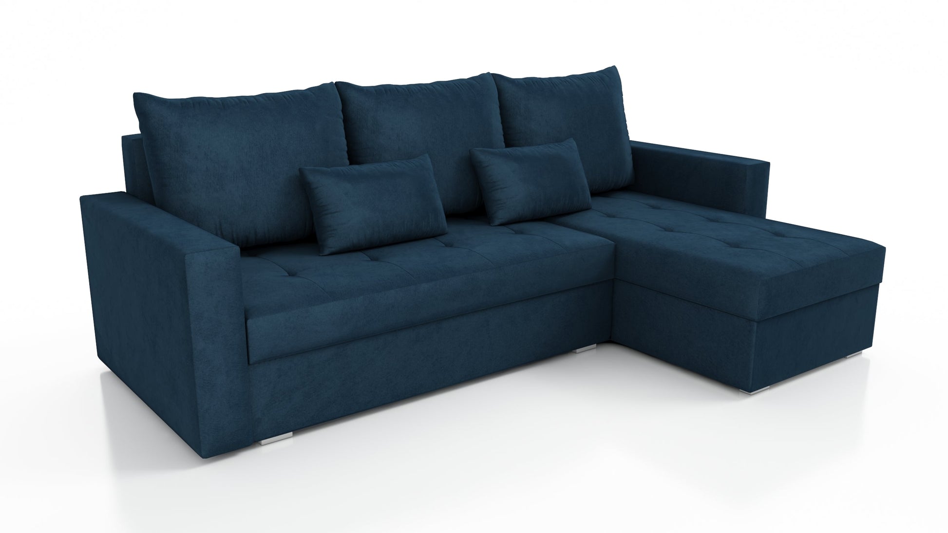 UNIVERSAL CORNER SOFA BED LOTUS 229CM BLUE KRONOS 09 2X STORAGE SPACE / FOAM 2X STORAGE