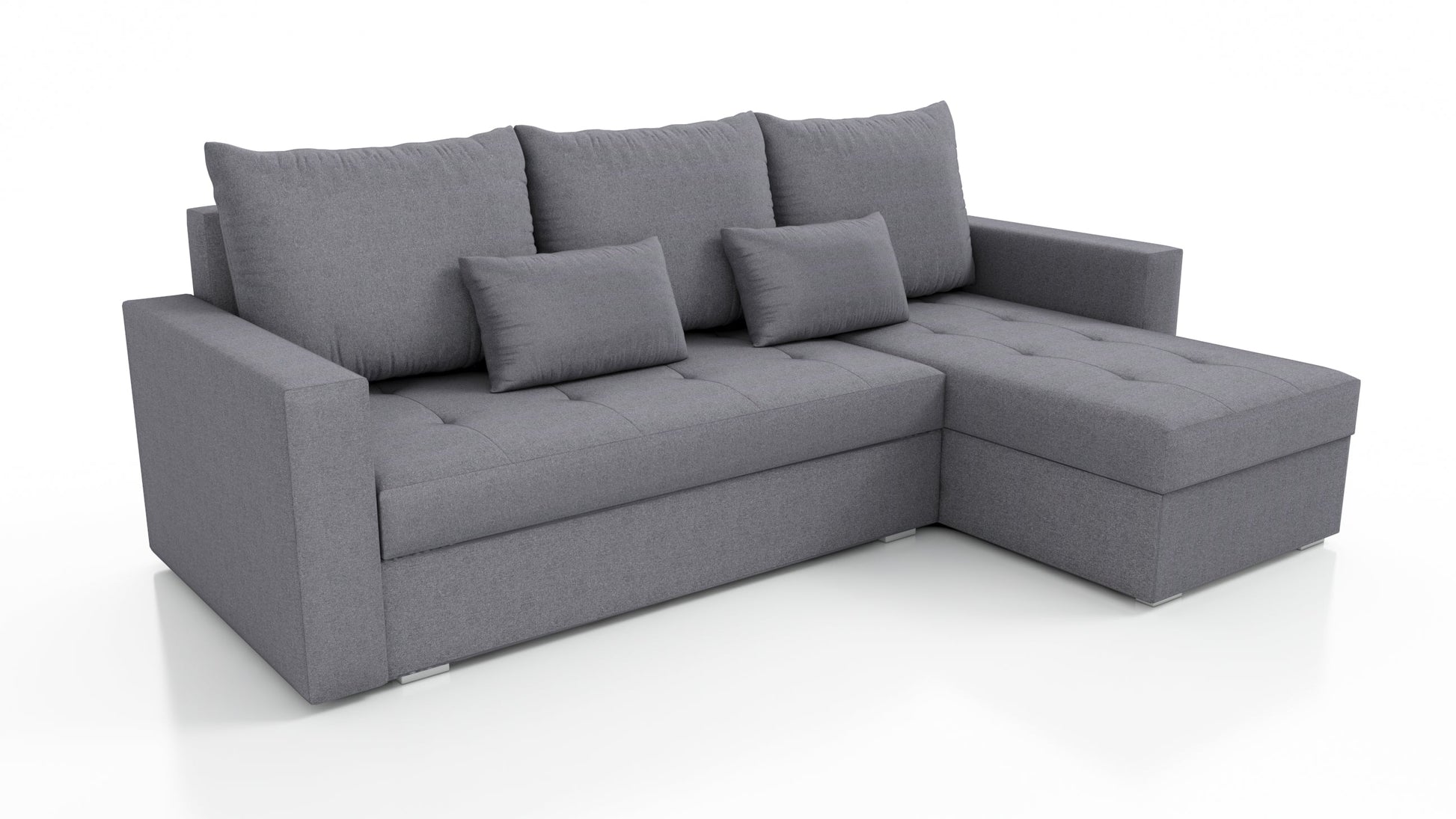 UNIVERSAL CORNER SOFA BED LOTUS 229CM GREY SAWANA 05 2X STORAGE SPACE / FOAM 2X STORAGE