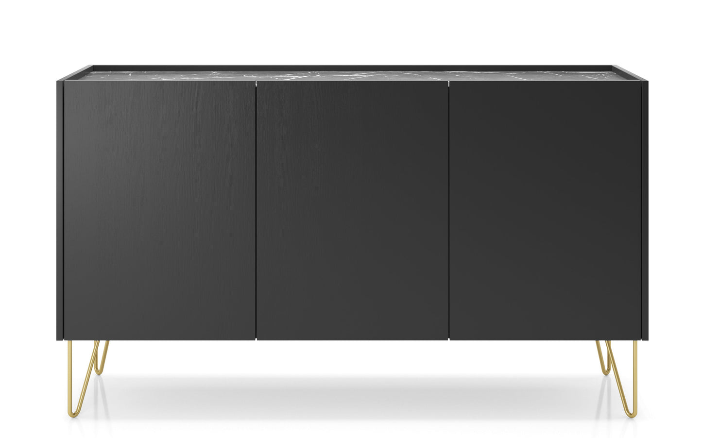 Storage cabinet HARMONY 03 black / black marble