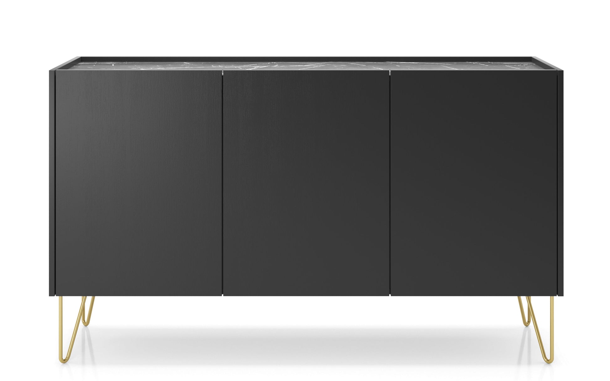 Storage cabinet HARMONY 03 black / black marble