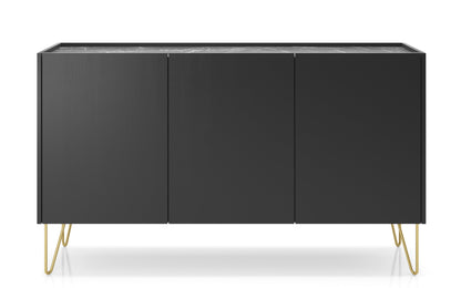 Storage cabinet HARMONY 03 black / black marble