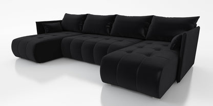 CORNER SOFA BED NESS U SHAPE *CHOICE OF COLORS* / SPRINGS + FOAM