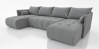 CORNER SOFA BED NESS U SHAPE *CHOICE OF COLORS* / SPRINGS + FOAM