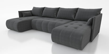 CORNER SOFA BED NESS U SHAPE *CHOICE OF COLORS* / SPRINGS + FOAM