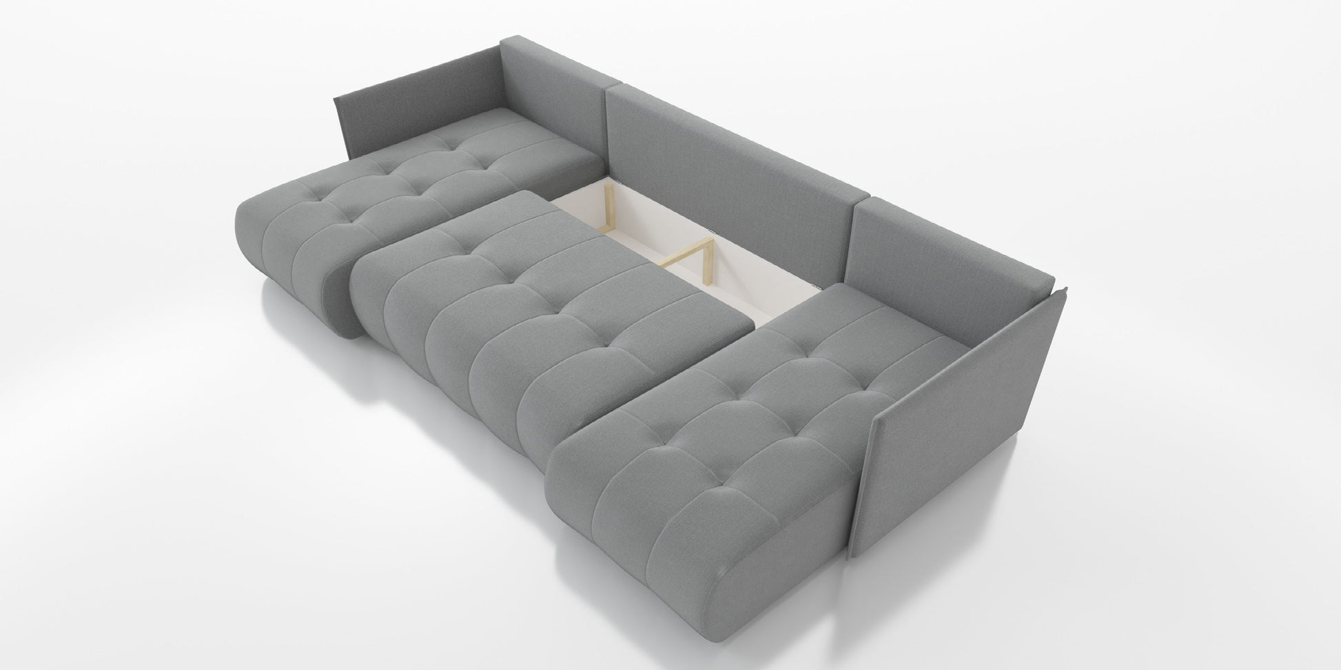 CORNER SOFA BED NESS U SHAPE *CHOICE OF COLORS* / SPRINGS + FOAM