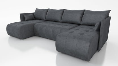 CORNER SOFA BED NESS U SHAPE *CHOICE OF COLORS* / SPRINGS + FOAM