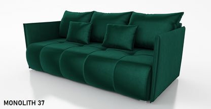 SOFA BED NESS 199CM SPINGS + FOAM / CHOICE OF COLOR