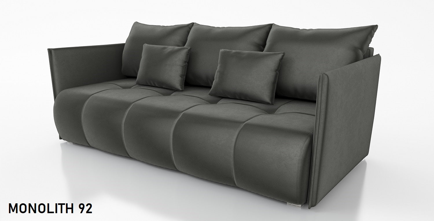 SOFA BED NESS 199CM SPINGS + FOAM / CHOICE OF COLOR