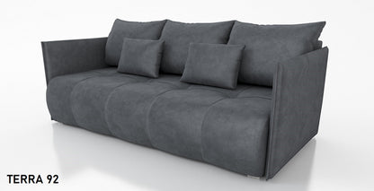 SOFA BED NESS 199CM SPINGS + FOAM / CHOICE OF COLOR
