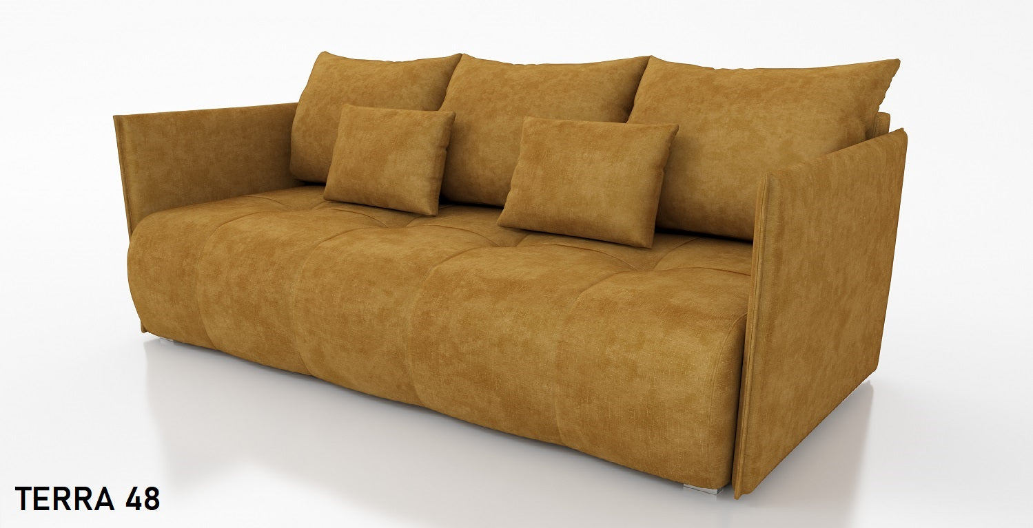 SOFA BED NESS 199CM SPINGS + FOAM / CHOICE OF COLOR
